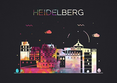 Heidelberg City Skyline