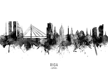 Riga Latvia Skyline