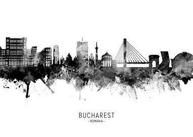 Bucharest Romania Skyline