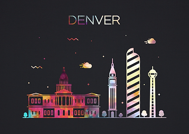 Denver City Skyline Fun