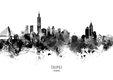 Taipei Taiwan Skyline