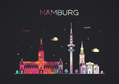 Hamburg City Skyline Fun