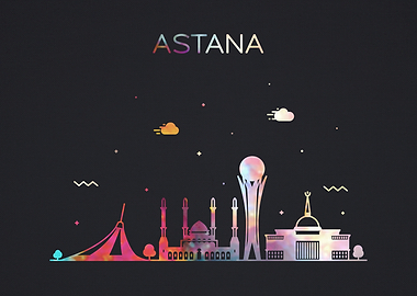 Astana City Skyline Fun