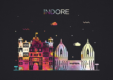 Indore India City Skyline