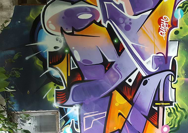 Graffiti piece detail