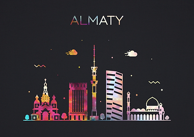 Almaty City Skyline Fun