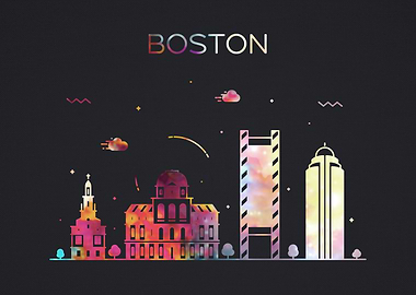 Boston City Skyline Fun