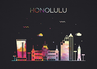 Honolulu City Skyline Fun
