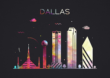 Dallas Texas City Skyline