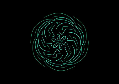 light blue green pattern