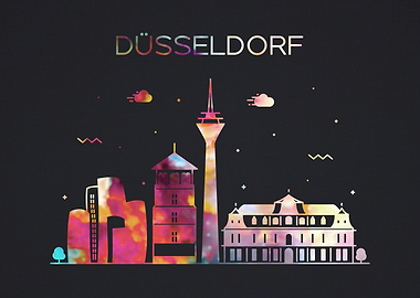 Dusseldorf City Skyline