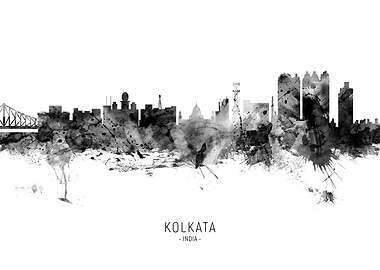 Kolkata India Skyline
