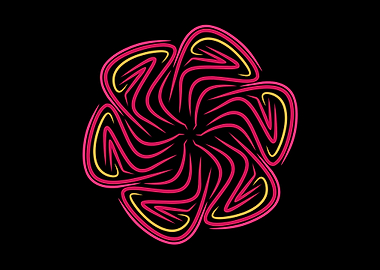 red yellow flower pattern