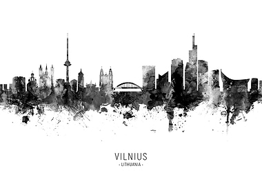 Vilnius Lithuania Skyline