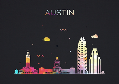 Austin Texas City Skyline