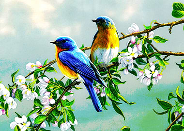 Brids Digital Wtercolour