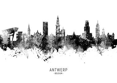 Antwerp Belgium Skyline