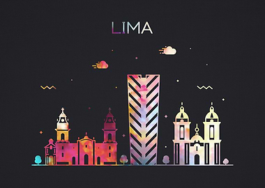 Lima Peru City Skyline Fun
