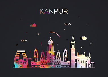 Kanpur India City Skyline