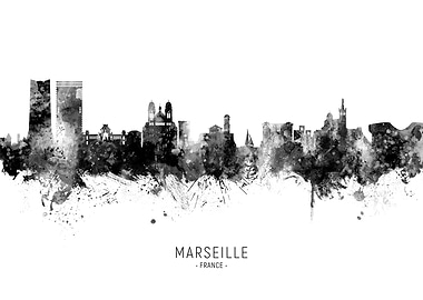Marseille France Skyline