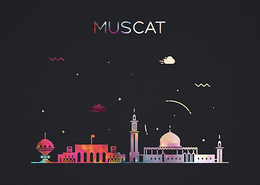 Muscat Oman City Skyline