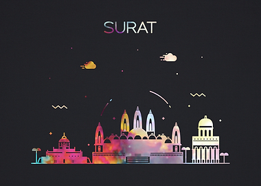 Surat India City Skyline