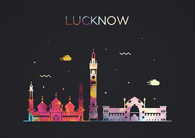 Lucknow India City Skyline