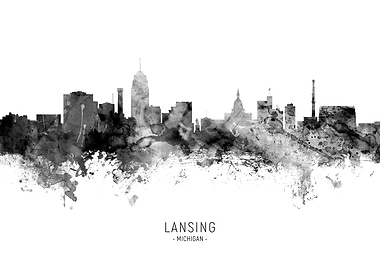 Lansing Michigan Skyline