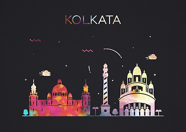 Kolkata India City Skyline