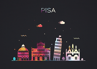 Pisa Italy City Skyline