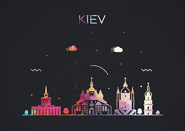 Kiev Ukraine City Skyline