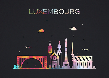 Luxembourg City Skyline