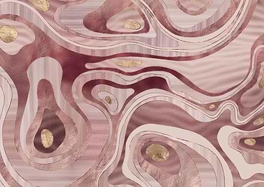 Marble Map Rose Gold