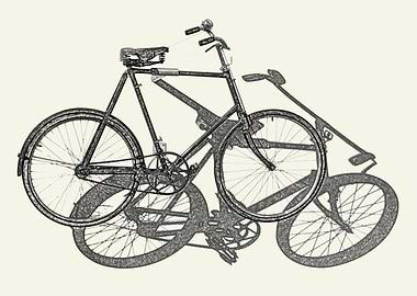 Bicycle with shadow