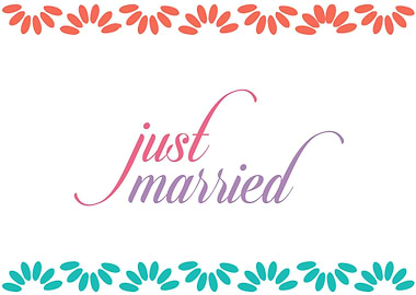 Just married calligraphy