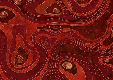 Marble Map Deep Reds