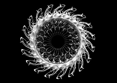 abstract turbine flower