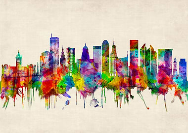 Buffalo New York Skyline