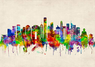 Hong Kong China Skyline