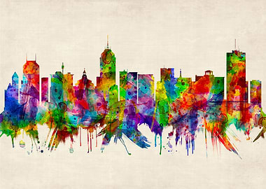 Fresno California Skyline