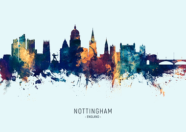 Nottingham England Skyline