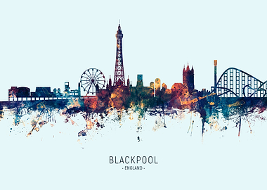 Blackpool England Skyline
