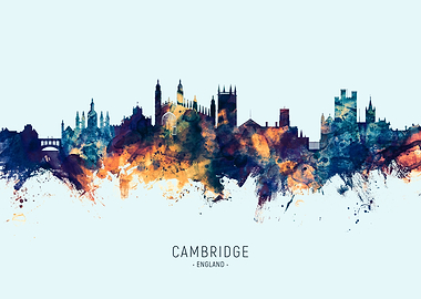 Cambridge England Skyline