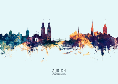 Zurich Switzerland Skyline