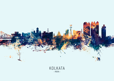 Kolkata India Skyline