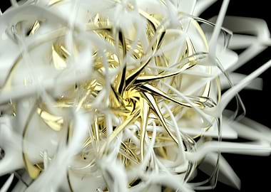abstract gold flower