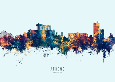 Athens Greece Skyline
