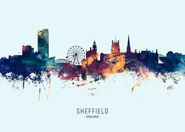 Sheffield England Skyline