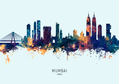 Mumbai India Skyline