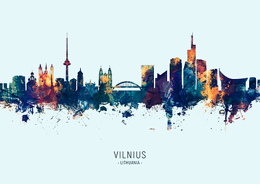 Vilnius Lithuania Skyline